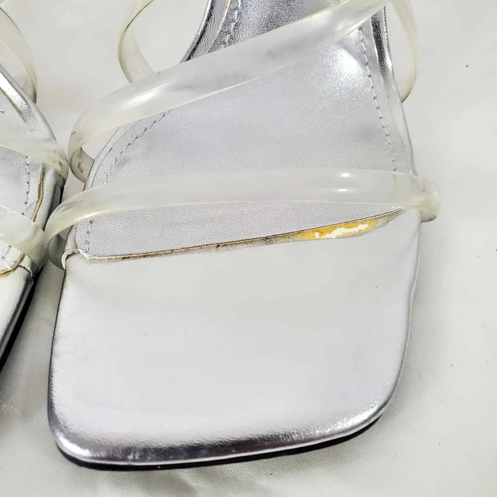 Zara Clear Invisible Vinyl Straps High Heel Strappy Sandal - Picture 5 of 16